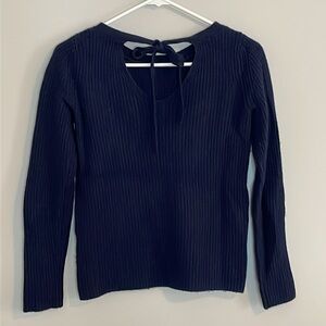 Banana Republic Bow Back Sweater - Navy Blue